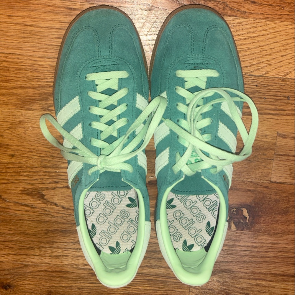 Adidas Women's Mint Green Suede Sneakers